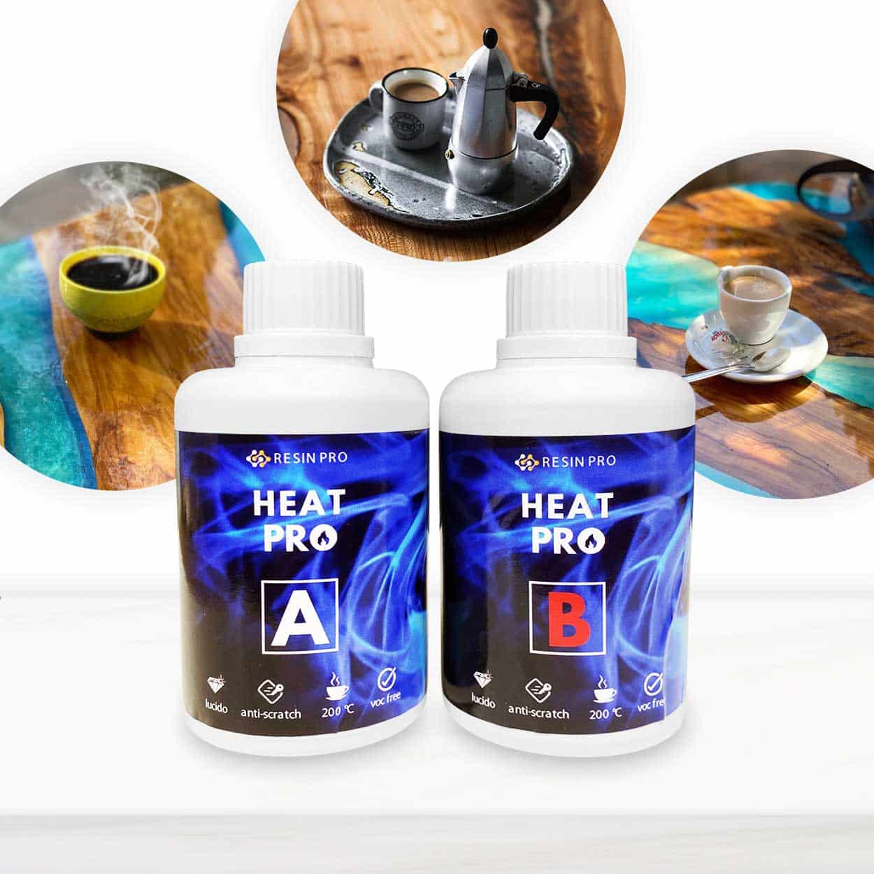 HEAT PRO - Flexible Heat-Resistant Anti-Scratch Glossy Coating - ResinPro  - Creativity at your service