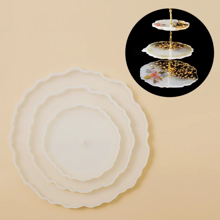 Fruit Holder Silicone Mould Set – 3 Piece Tiered Tray & Coaster Molds