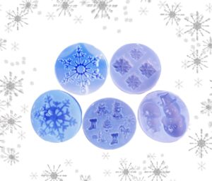 Kit 5 Christmas Silicone Molds