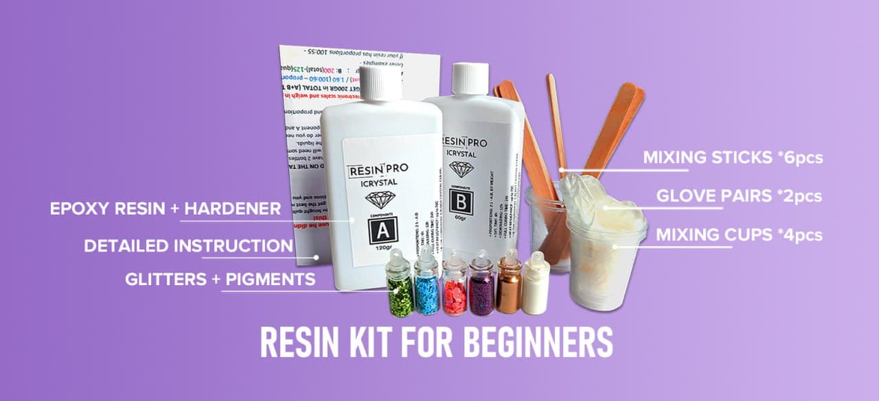 Diamer UK Epoxy Resin Kit for Beginners 240ml Easy Mix 1:1 Ratio Clear  Resin Starter Kit, Resin Kits for Beginners. All Accessories Included 