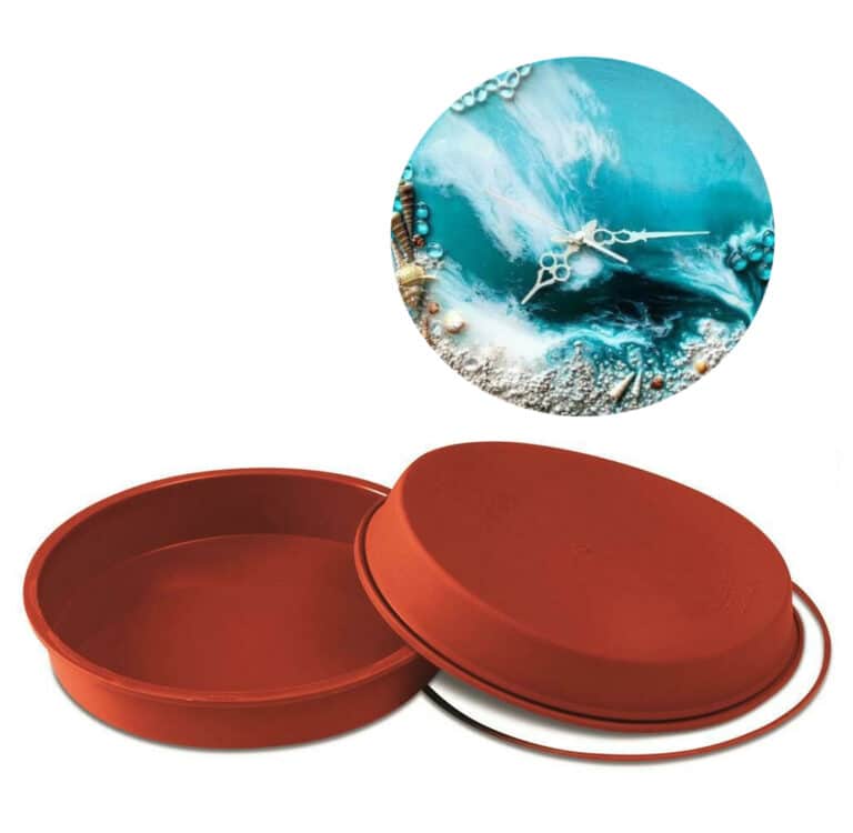Large Round Silicone Mould for Trays and Clocks – 26cm Diameter