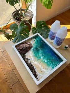 Free Step-by-Step Resin Ocean Art Lesson by Natalia Natirum