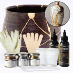 "Kintsugi" - Ceramic Repair Kit with Gold, Silver, or Copper Metallic Pigments