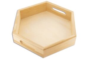 Hexagonal Wooden Tray for Resin Art Projects