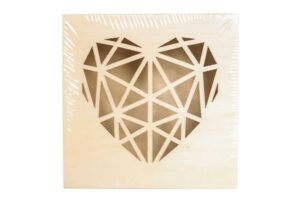 Heart Wooden box for DIY