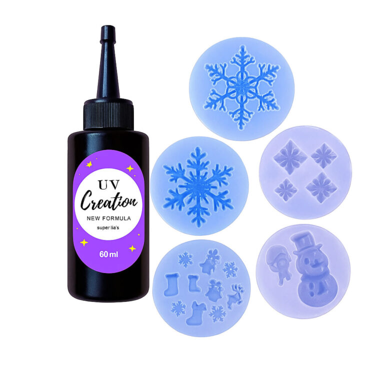 UV Resin Kit with 5 Christmas Silicone Moulds for Festive Crafting