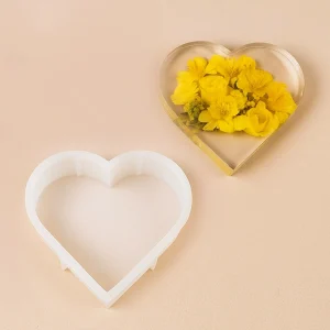 “SILICONE HEART MOULD” – for Creating with Epoxy Resin – 19,5 x 16,5 cm