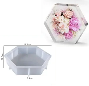“SILICONE HEXAGONS MOULD” – for Creating with Epoxy Resin – 24 x 21 cm
