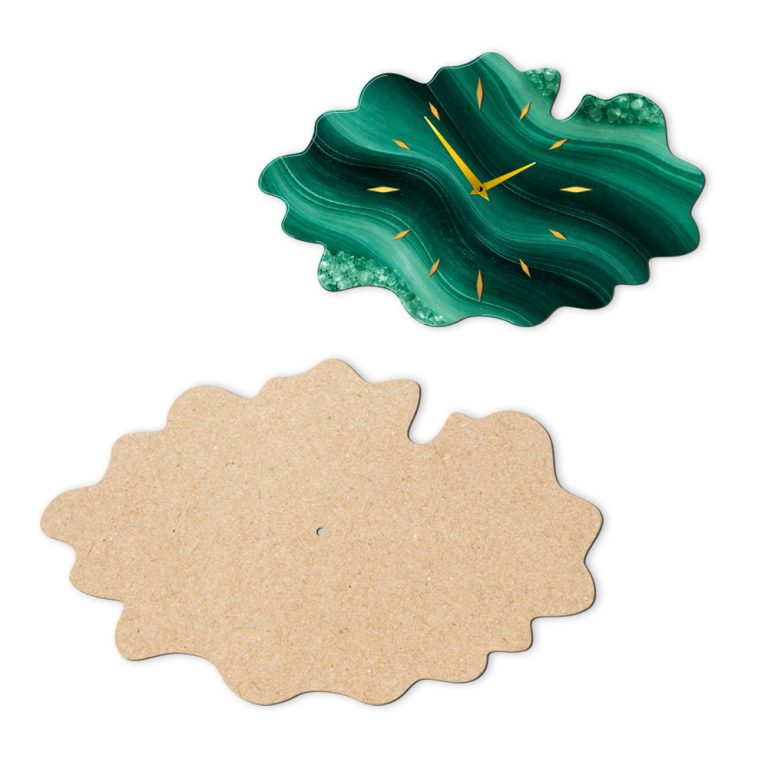 MDF Resin Art Board Clock Blank – Geode V1 – 37x60cm