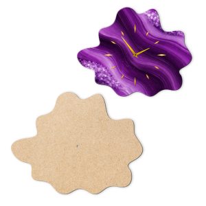MDF Resin Art Board Clock Blank – Geode V2 – 46×60 cm