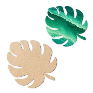 MDF Resin Art Board – Monstera Leaf – 48×50 cm