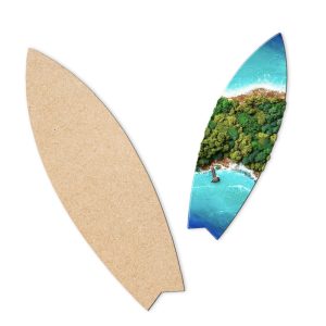 MDF Resin Art Board – Surfboard – 60×19 cm