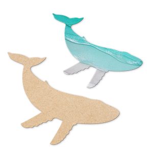 MDF Resin Art Board – Whale – 38×60 cm