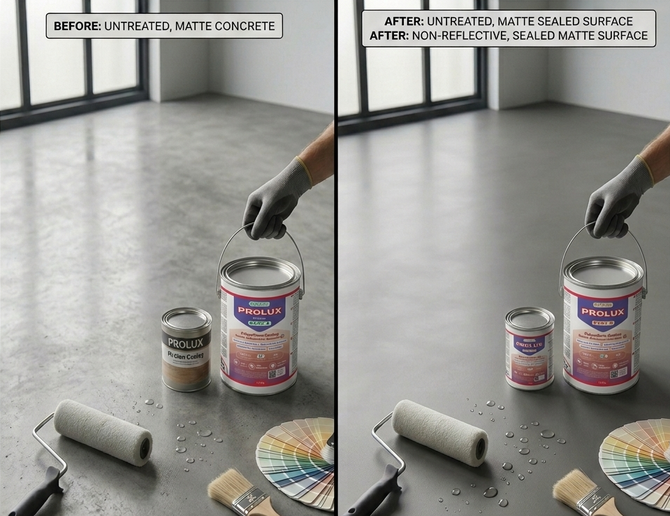 "Prolux" – PU coating for tiles, concrete, plastic and metal – suitable for driveable surfaces